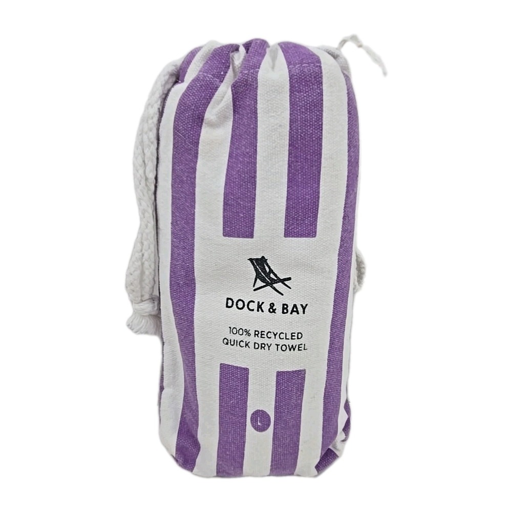 Dock & Bay 100% Recycled Quick Dry Beach Towel L 63x35" Cabana Collection Purple